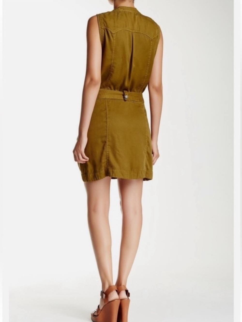 Free People Desert Daylight Sleeveless Utility Mini Dress NWOT - Picture 2 of 10
